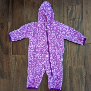 Columbia fleece bunting suit in magenta